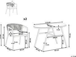 Set bistrot MUROS Metallo Grigio