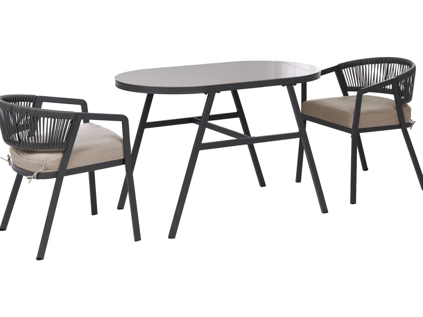 Set bistrot MUROS Metallo Grigio