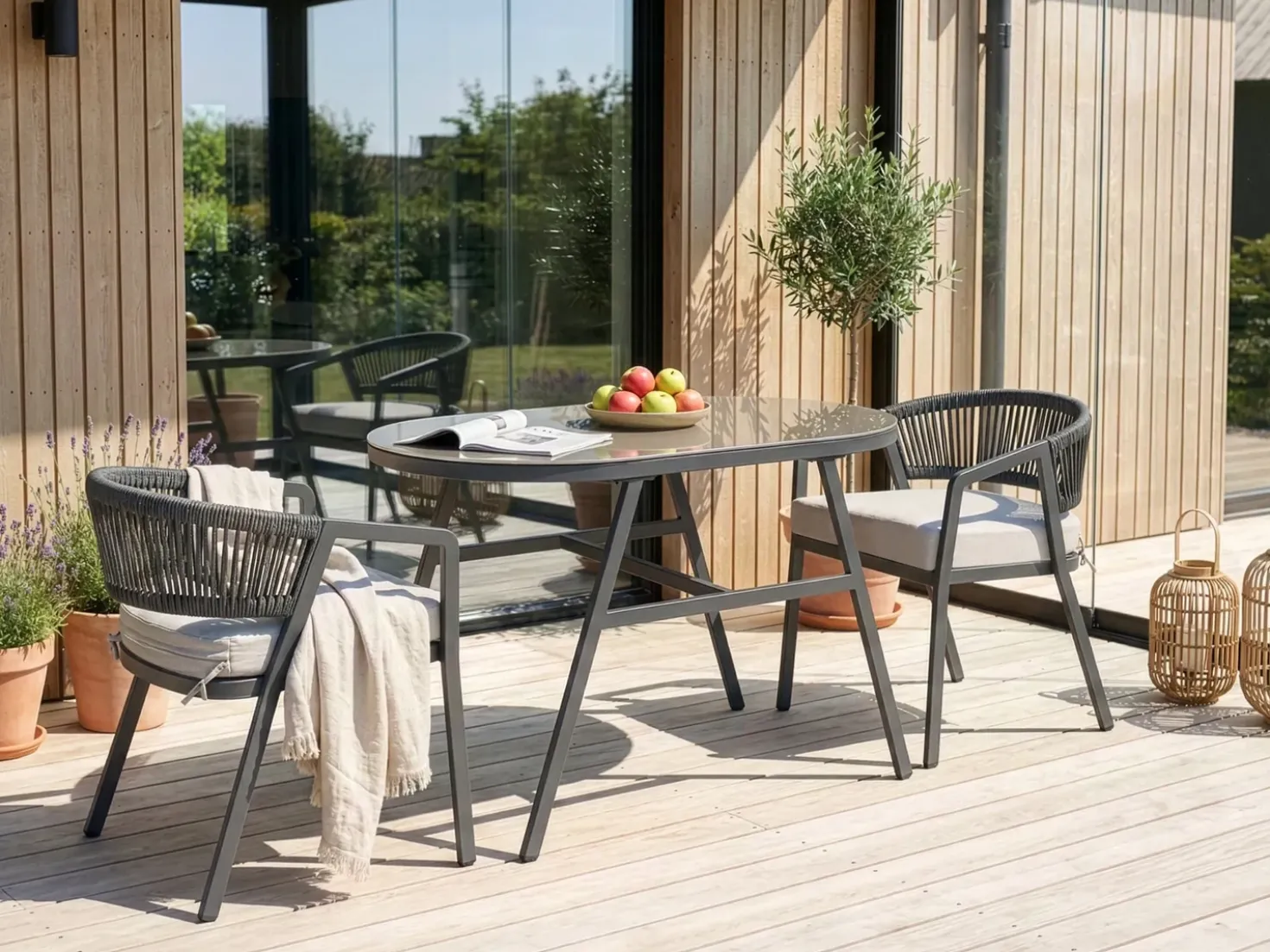 Set bistrot MUROS Metallo Grigio