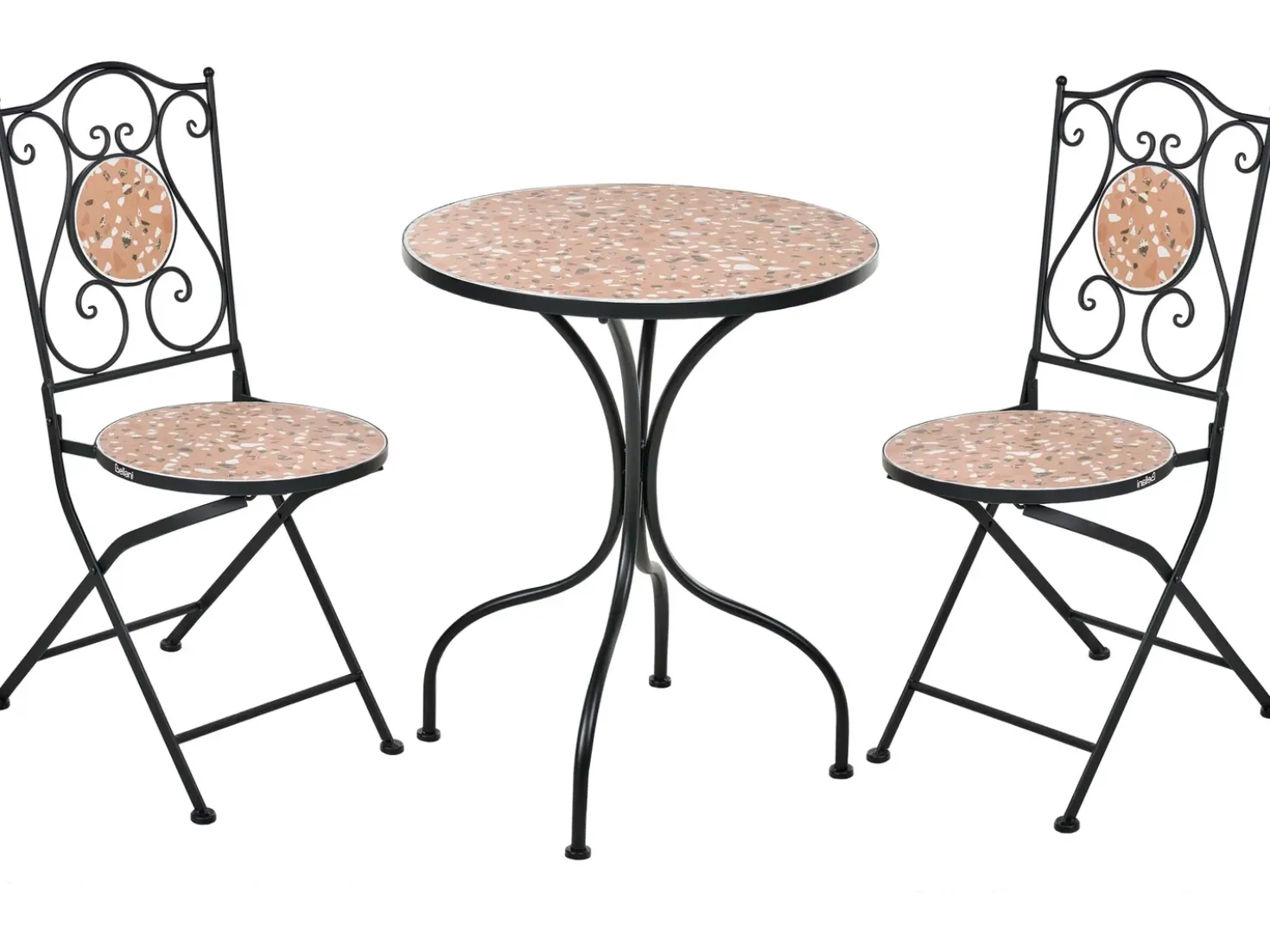 Set bistrot Pieghevole ADRANO Metallo Nero