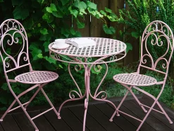 Set bistrot Pieghevole ALBINIA Metallo Rosa