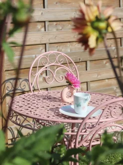 Set bistrot Pieghevole ALBINIA Metallo Rosa