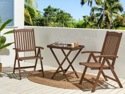 Set bistrot Pieghevole AMANTEA Legno d'acacia Marrone scuro