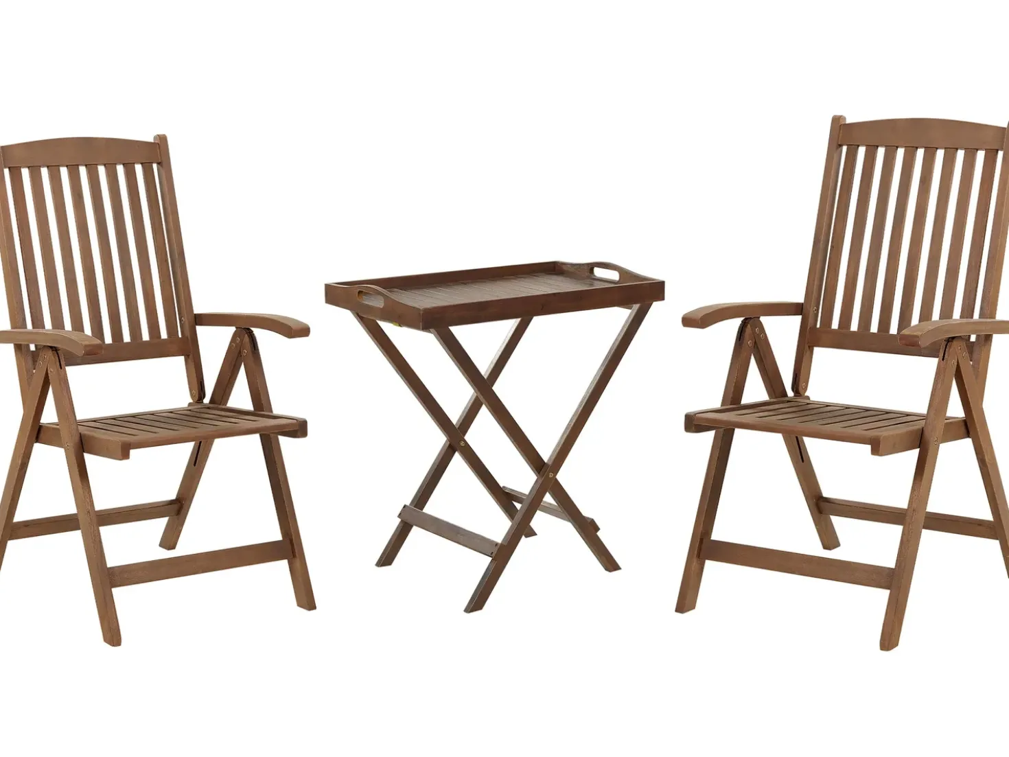 Set bistrot Pieghevole AMANTEA Legno d'acacia Marrone scuro