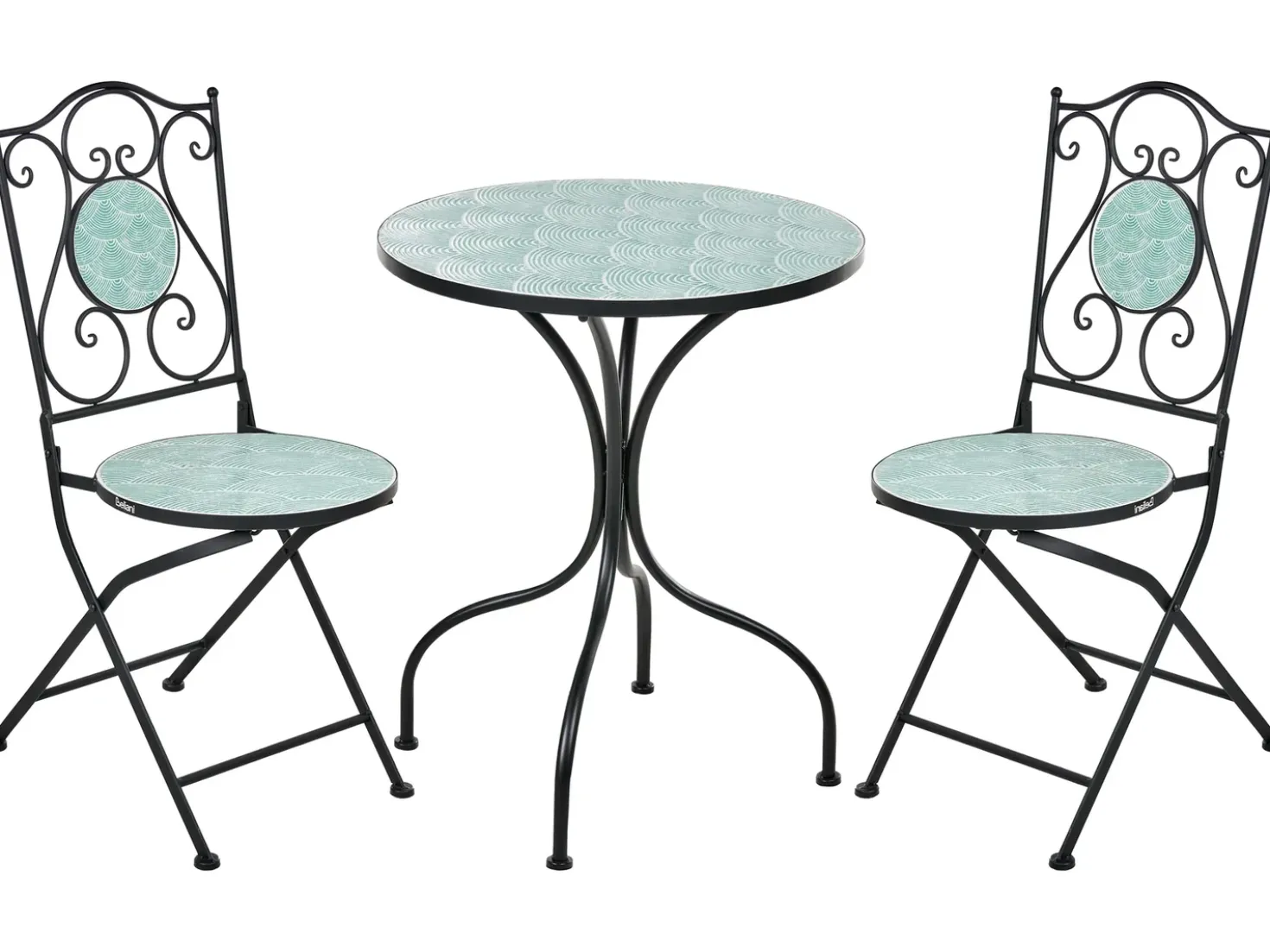 Set bistrot Pieghevole ANAPO Metallo Nero