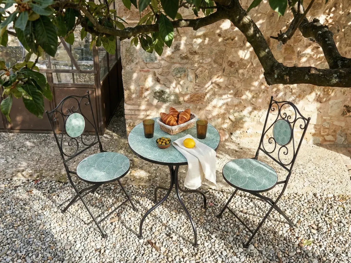 Set bistrot Pieghevole ANAPO Metallo Nero