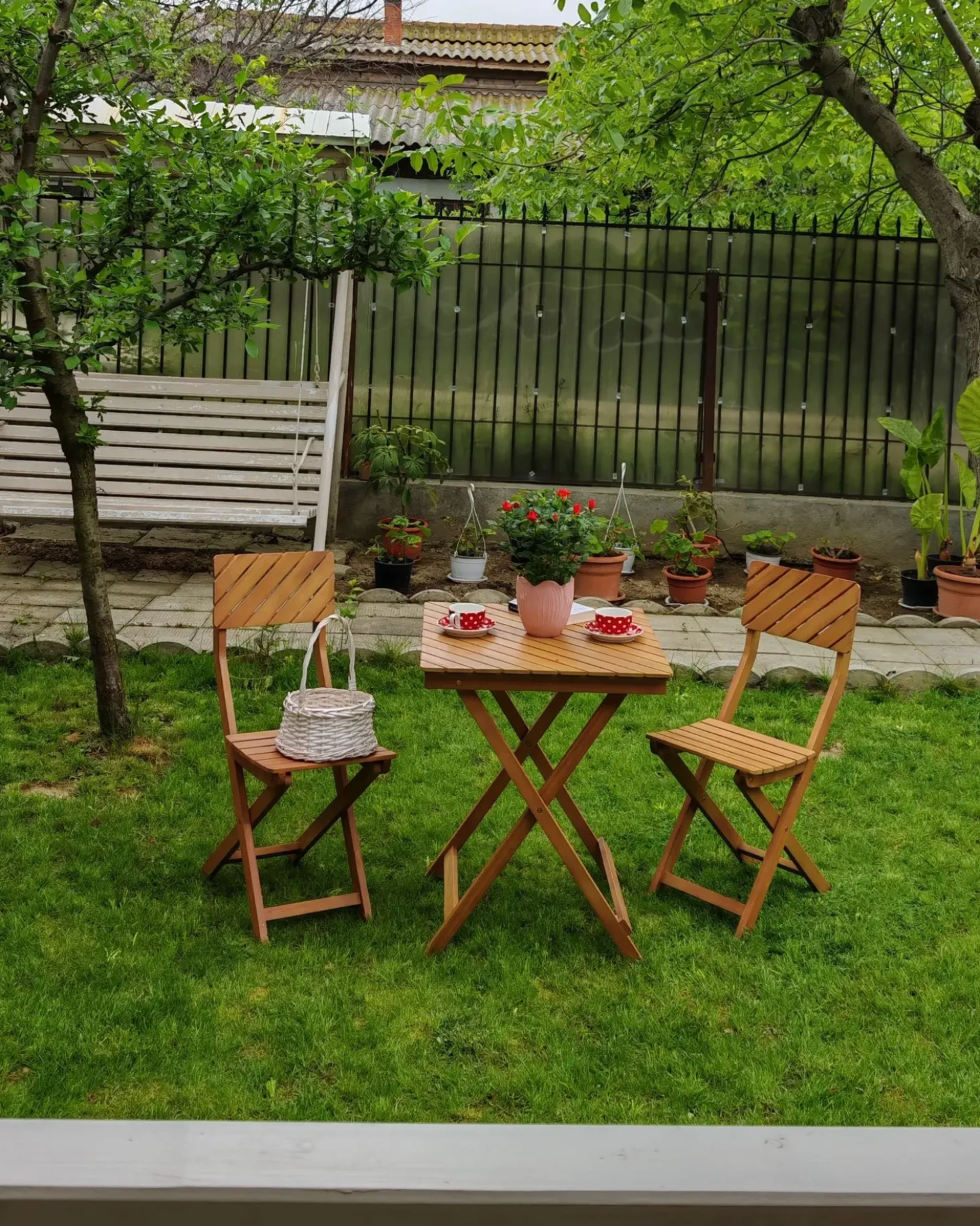 Set bistrot Pieghevole ARDORE Legno d'eucalipto Marrone