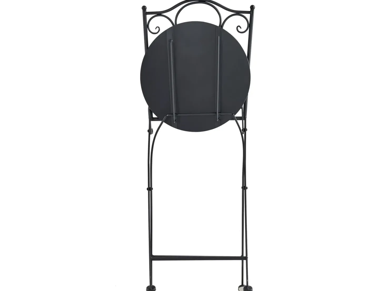 Set bistrot Pieghevole ARTENA Metallo Nero