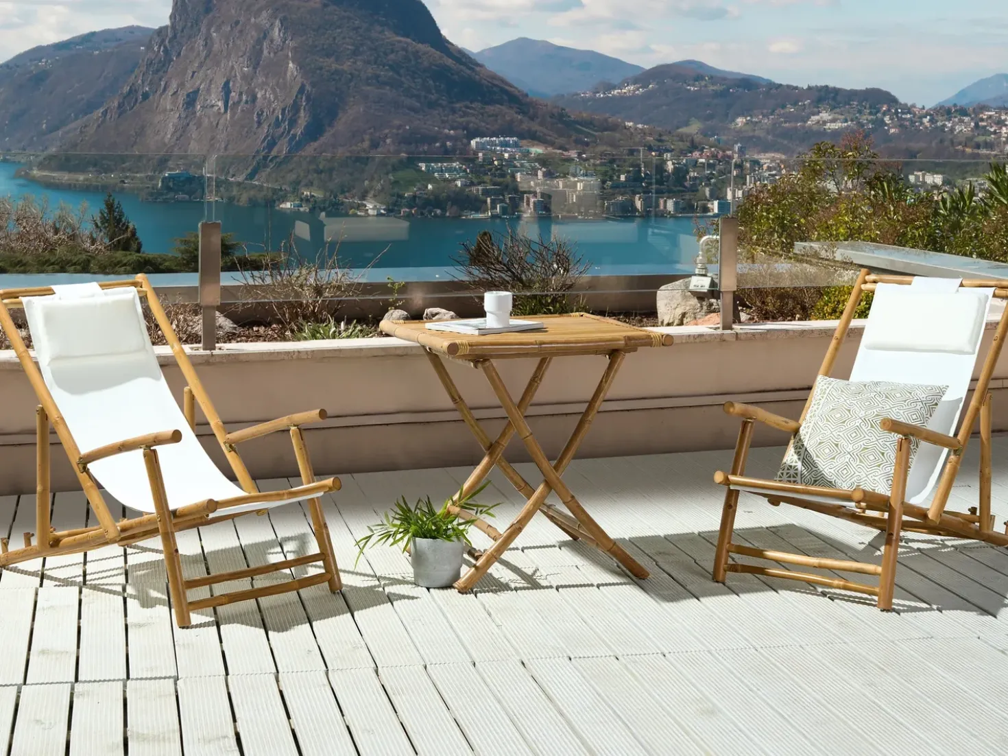 Set bistrot Pieghevole ATRANI/MOLISE Bambù Marrone chiaro