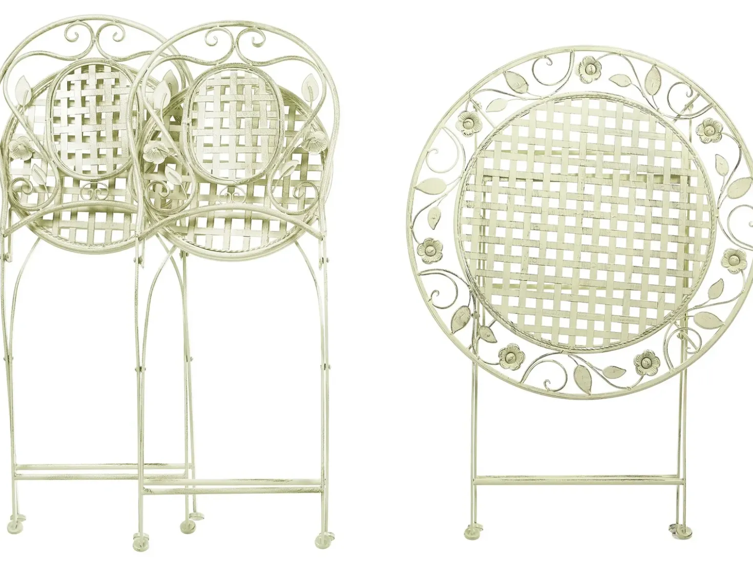 Set bistrot Pieghevole BIVIO Metallo Verde chiaro