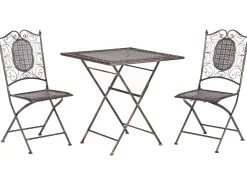 Set bistrot Pieghevole BORMIO Metallo Nero