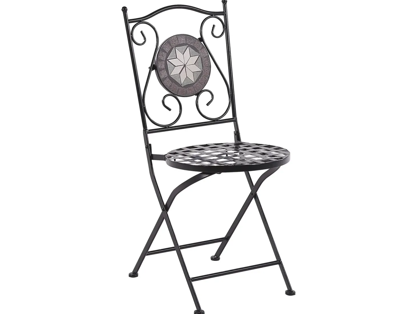 Set bistrot Pieghevole CARIATI Metallo Nero
