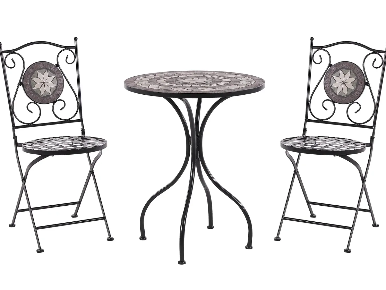 Set bistrot Pieghevole CARIATI Metallo Nero