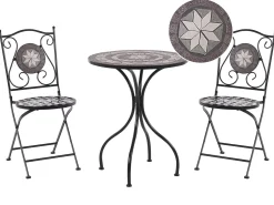 Set bistrot Pieghevole CARIATI Metallo Nero