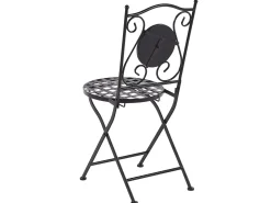 Set bistrot Pieghevole CARIATI Metallo Nero