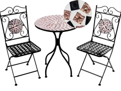 Set bistrot Pieghevole CARPINO Metallo Nero