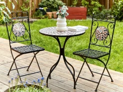 Set bistrot Pieghevole CARPINO Metallo Nero