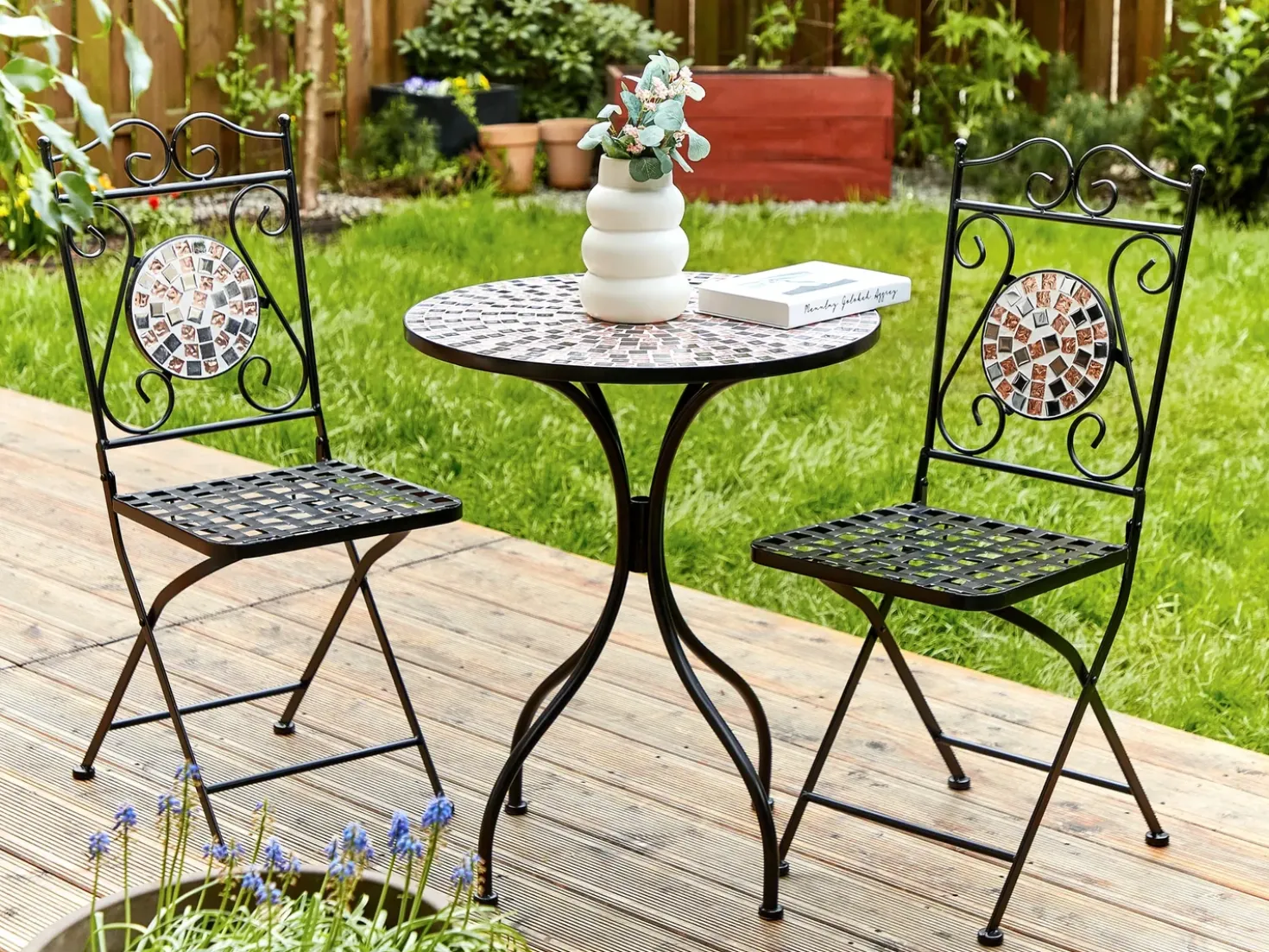 Set bistrot Pieghevole CARPINO Metallo Nero