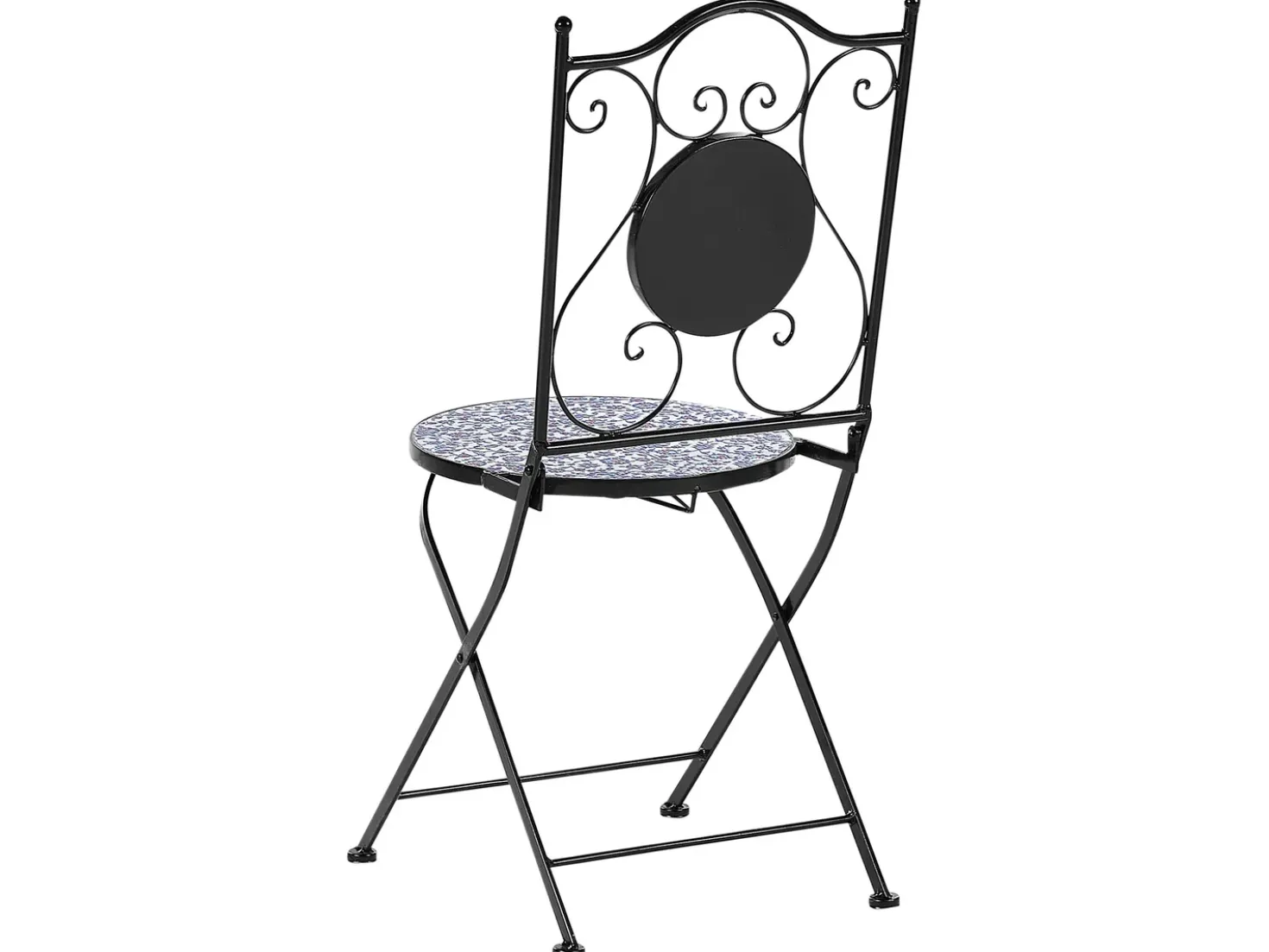 Set bistrot Pieghevole CAMPRENA Metallo Nero