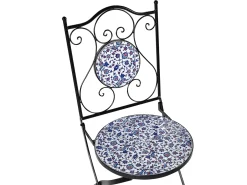 Set bistrot Pieghevole CAMPRENA Metallo Nero
