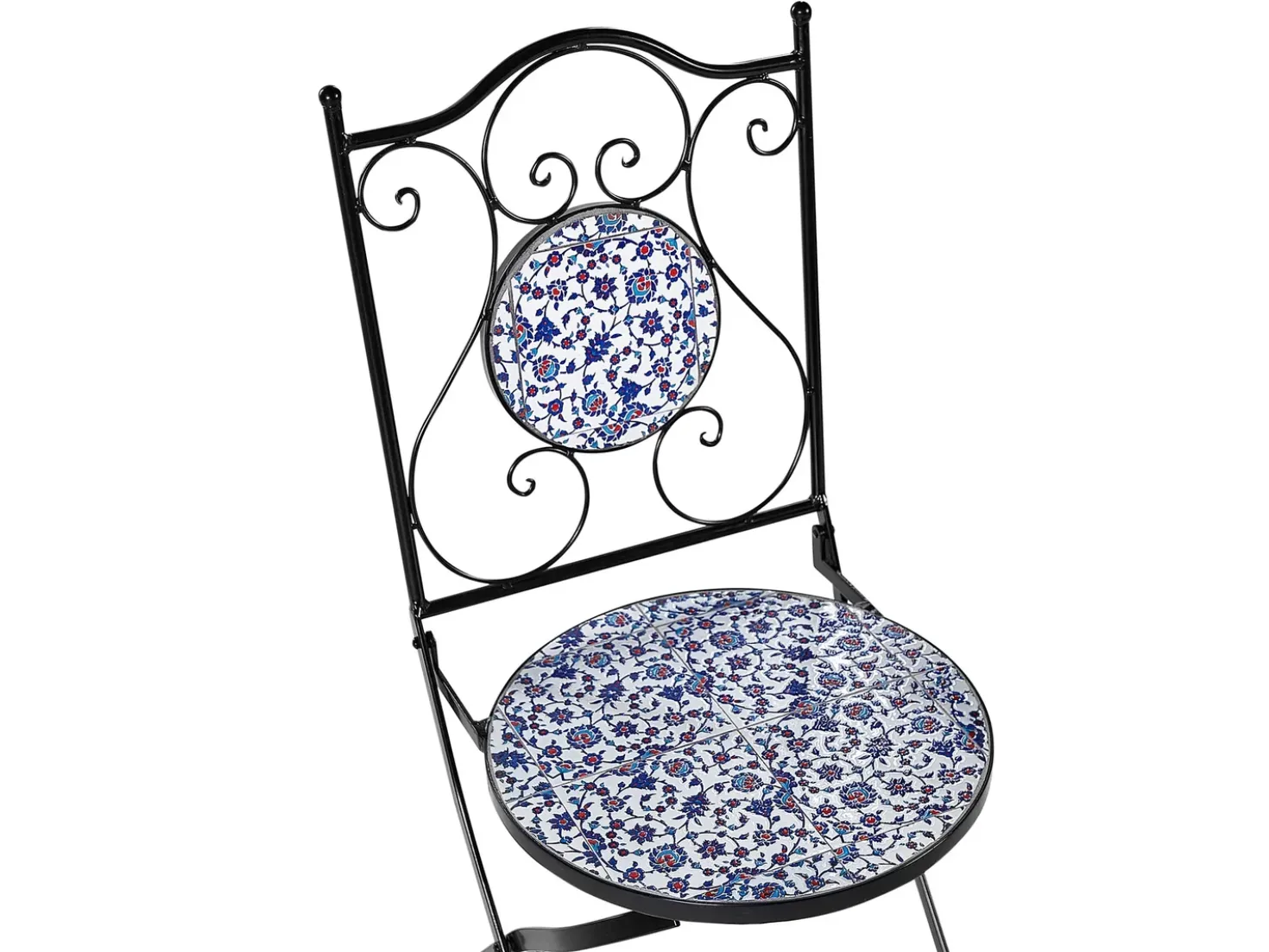 Set bistrot Pieghevole CAMPRENA Metallo Nero