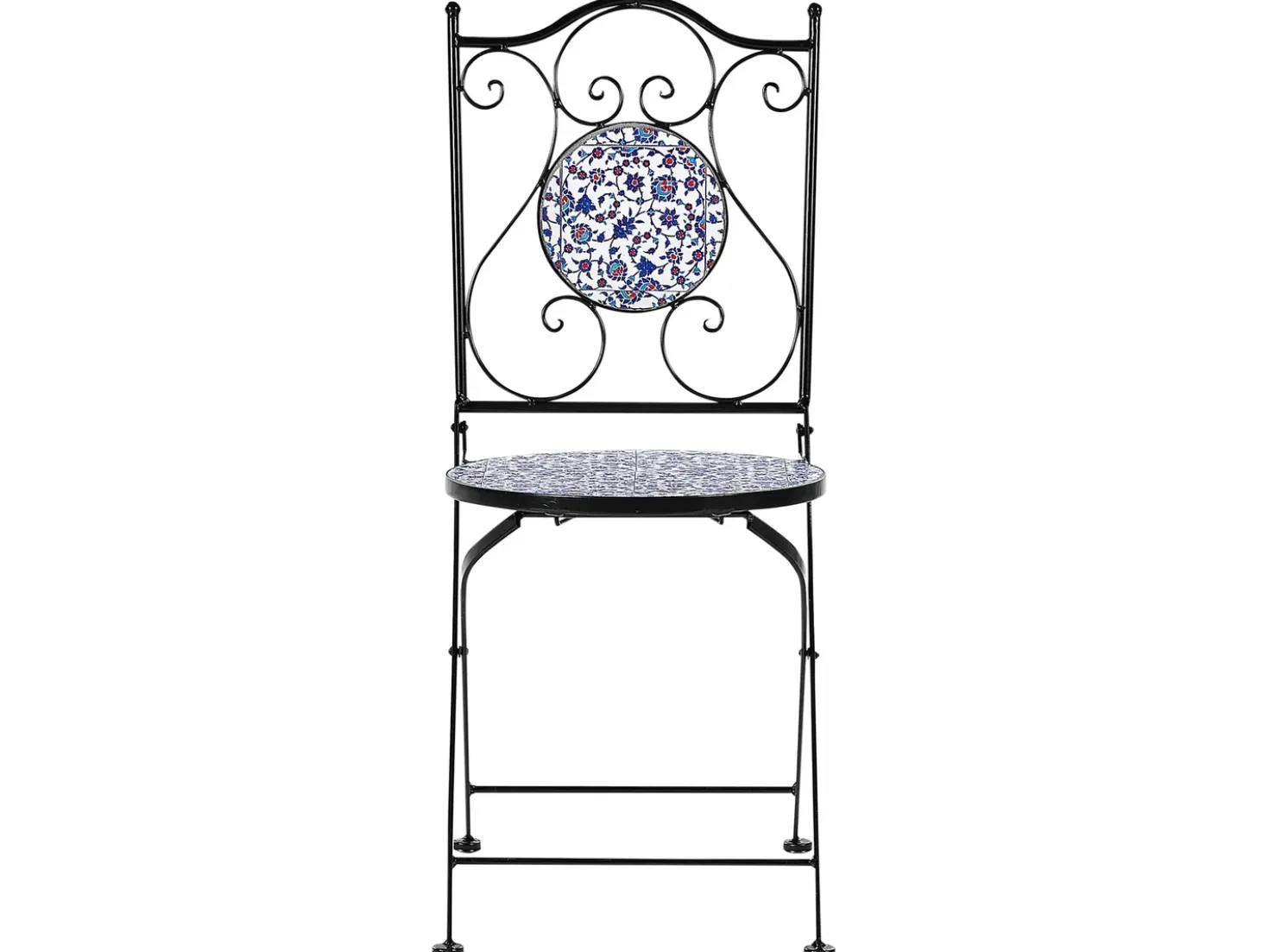 Set bistrot Pieghevole CAMPRENA Metallo Nero