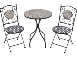 Set bistrot Pieghevole CASARIO Metallo Nero