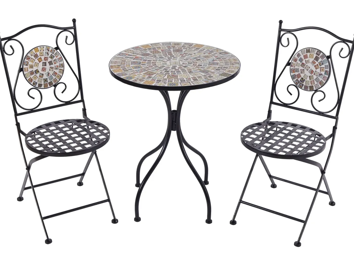 Set bistrot Pieghevole CASARIO Metallo Nero