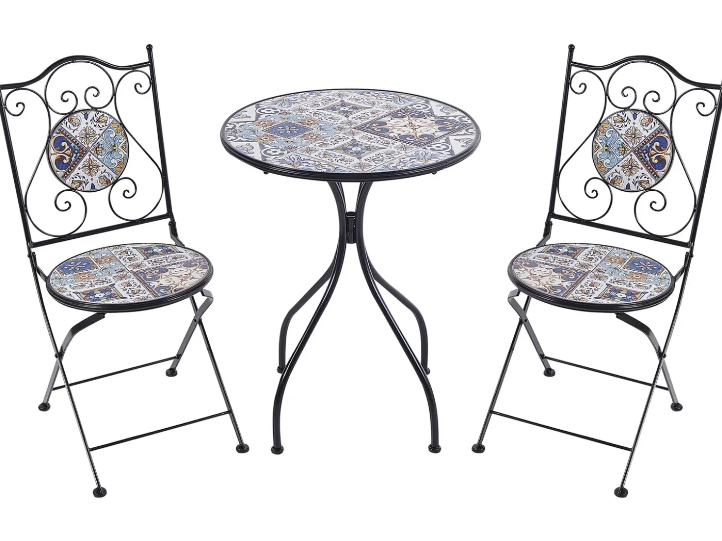 Set bistrot Pieghevole CIVITA Metallo Nero