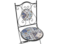Set bistrot Pieghevole CIVITA Metallo Nero