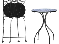 Set bistrot Pieghevole CIGLIANO Metallo Nero