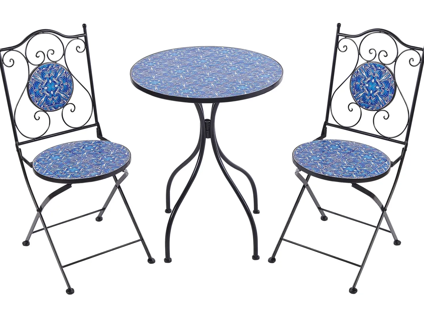 Set bistrot Pieghevole CIGLIANO Metallo Nero