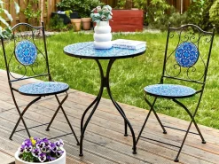 Set bistrot Pieghevole CIGLIANO Metallo Nero