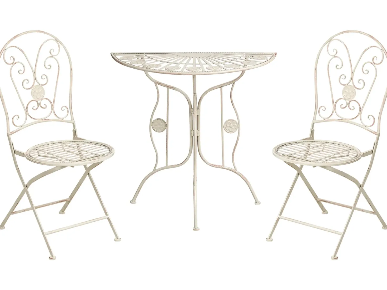 Set bistrot Pieghevole COGGIA Metallo Beige chiaro
