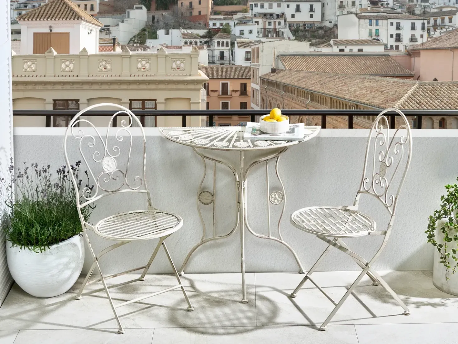 Set bistrot Pieghevole COGGIA Metallo Beige chiaro
