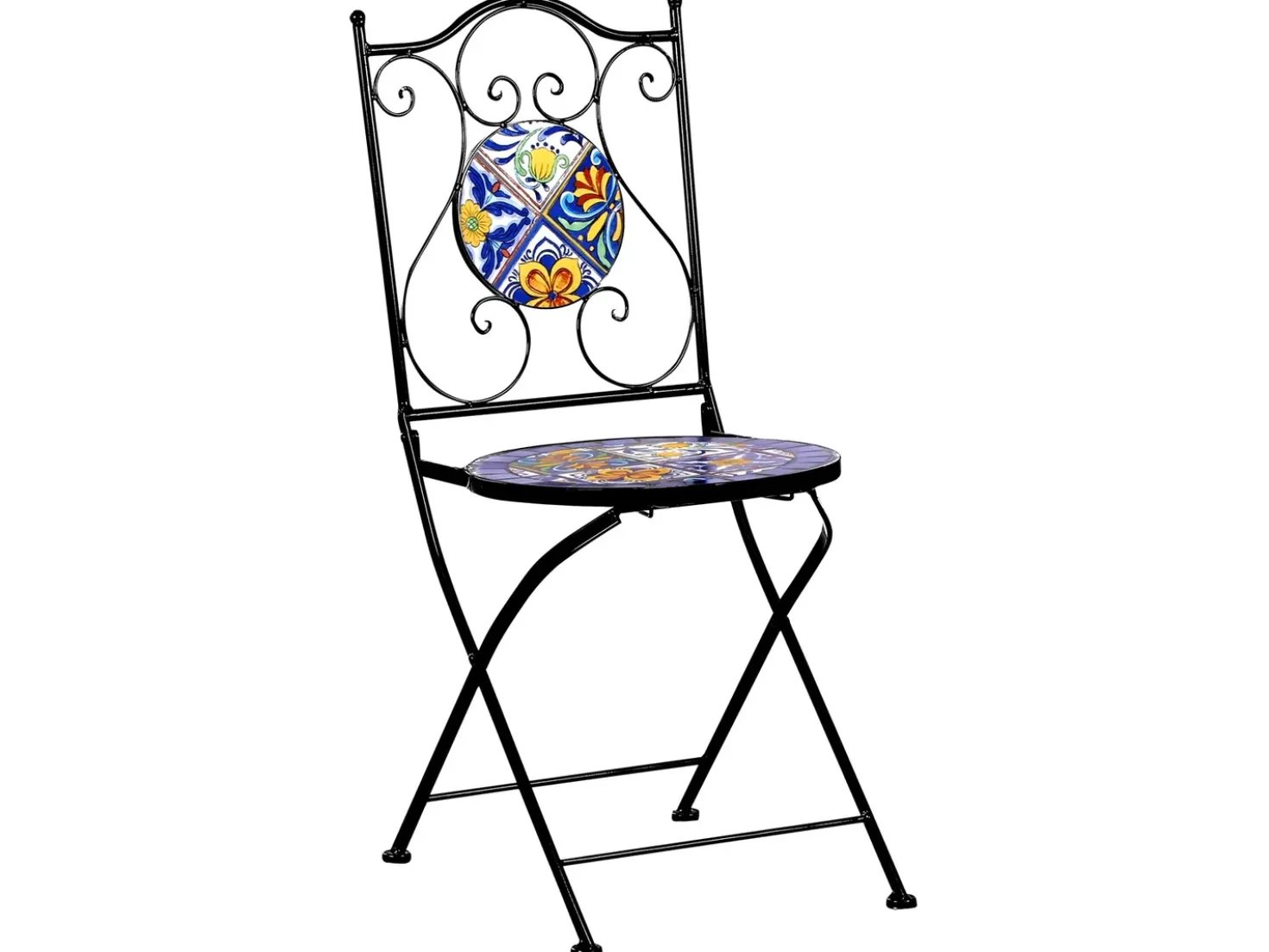 Set bistrot Pieghevole CORIANO Metallo Nero