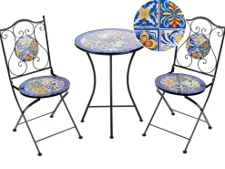 Set bistrot Pieghevole CORIANO Metallo Nero