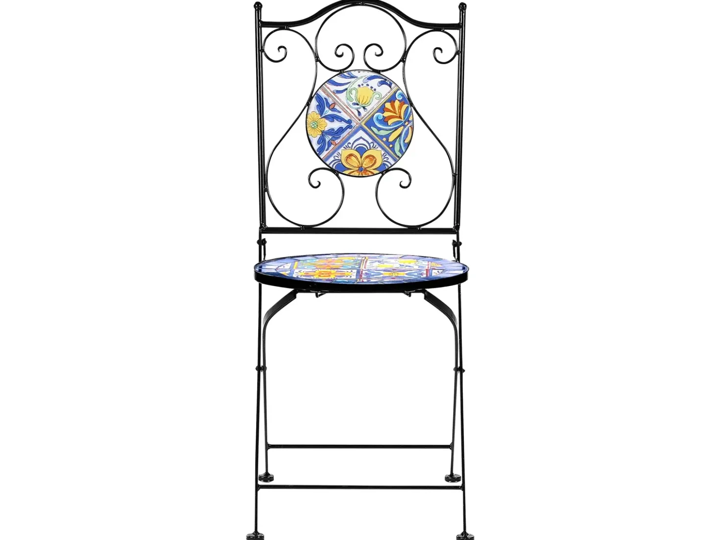 Set bistrot Pieghevole CORIANO Metallo Nero