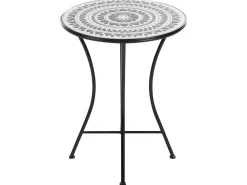 Set bistrot Pieghevole COMISO Metallo Nero/Bianco