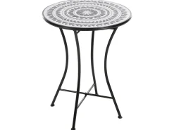 Set bistrot Pieghevole COMISO Metallo Nero/Bianco