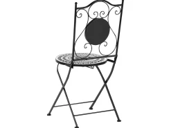 Set bistrot Pieghevole COMISO Metallo Nero/Bianco