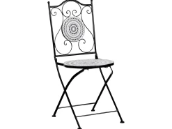 Set bistrot Pieghevole COMISO Metallo Nero/Bianco