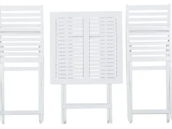 Set bistrot Pieghevole FIJI Legno d'acacia Bianco