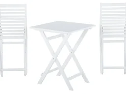 Set bistrot Pieghevole FIJI Legno d'acacia Bianco