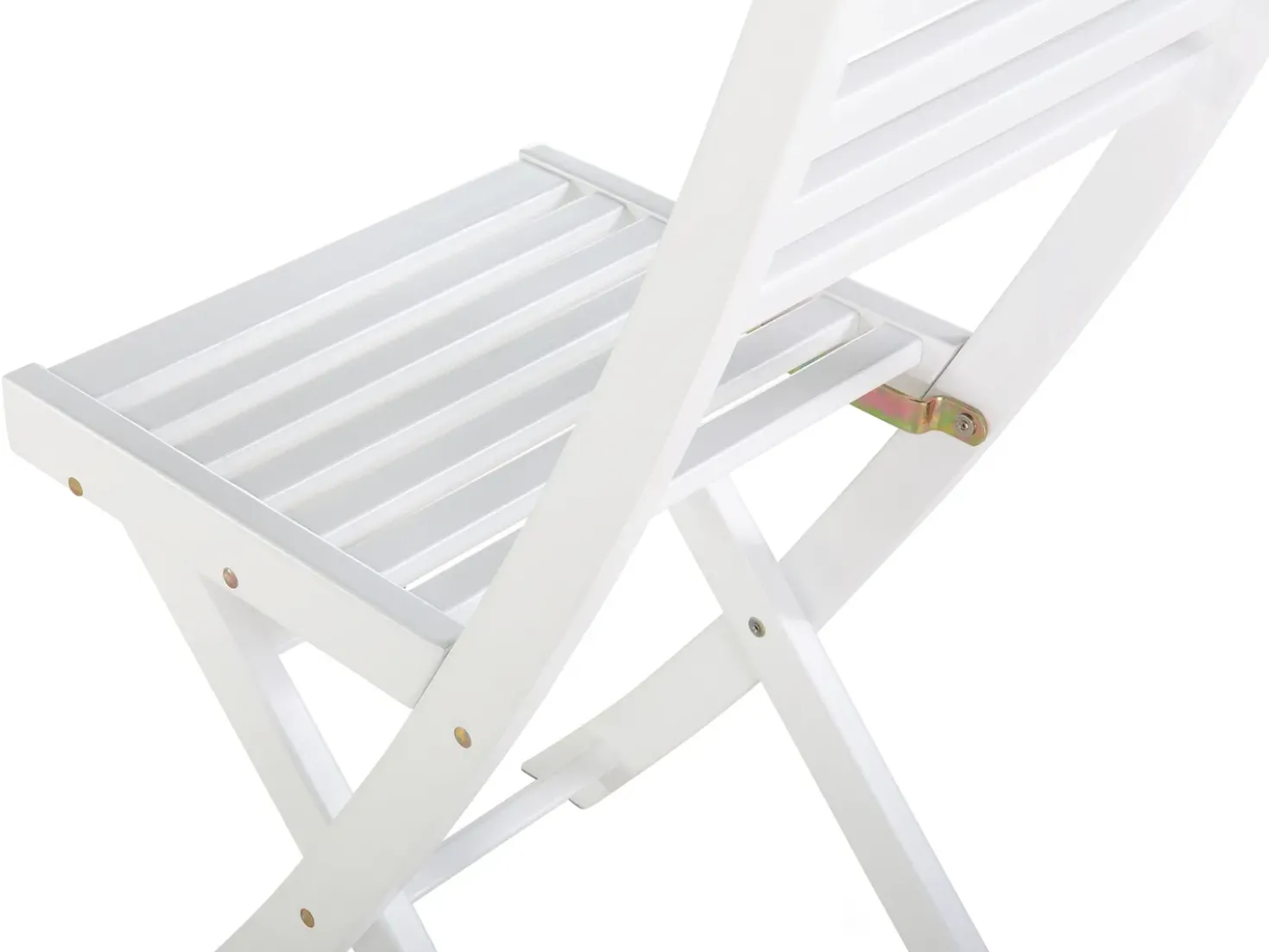 Set bistrot Pieghevole FIJI Legno d'acacia Bianco