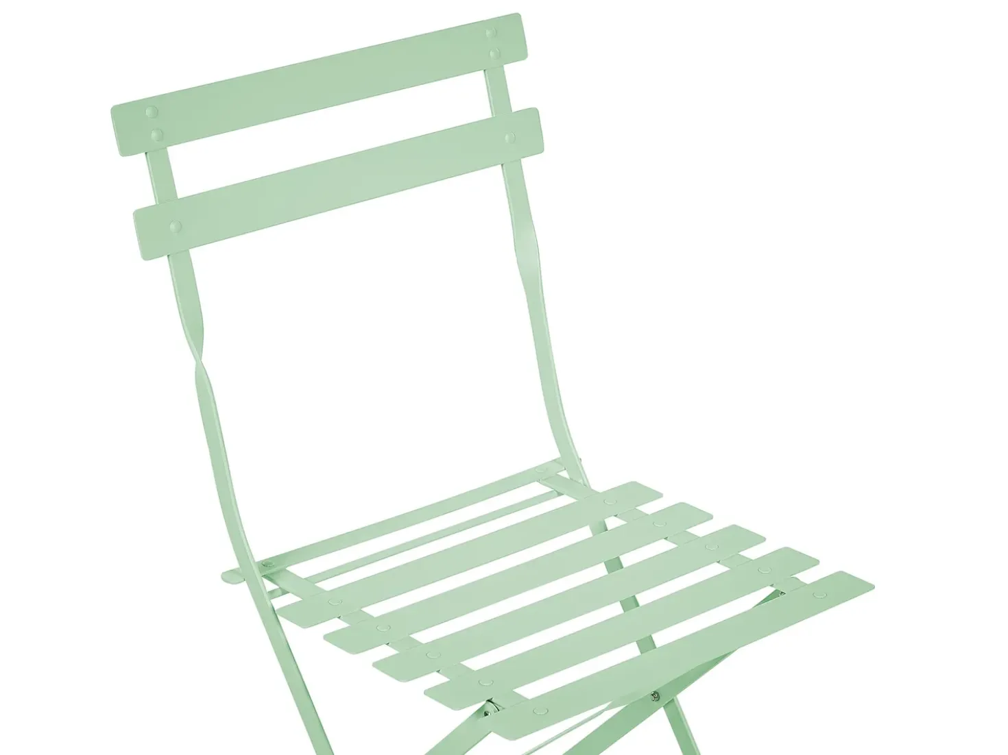 Set bistrot Pieghevole FIORI Metallo Verde menta