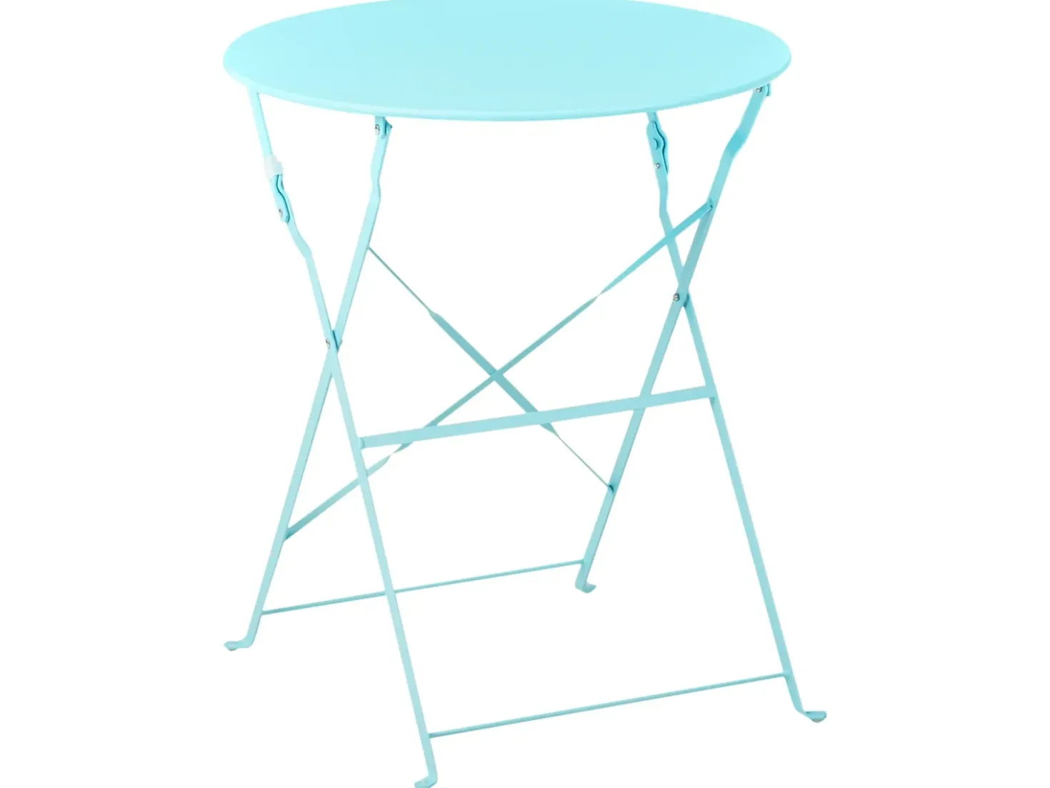 Set bistrot Pieghevole FIORI Metallo Turchese