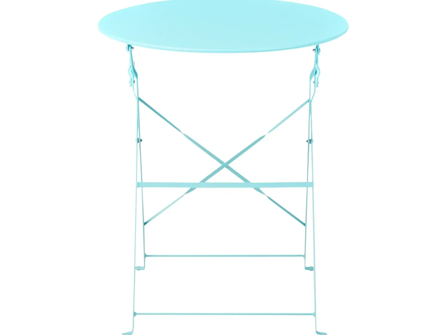 Set bistrot Pieghevole FIORI Metallo Turchese