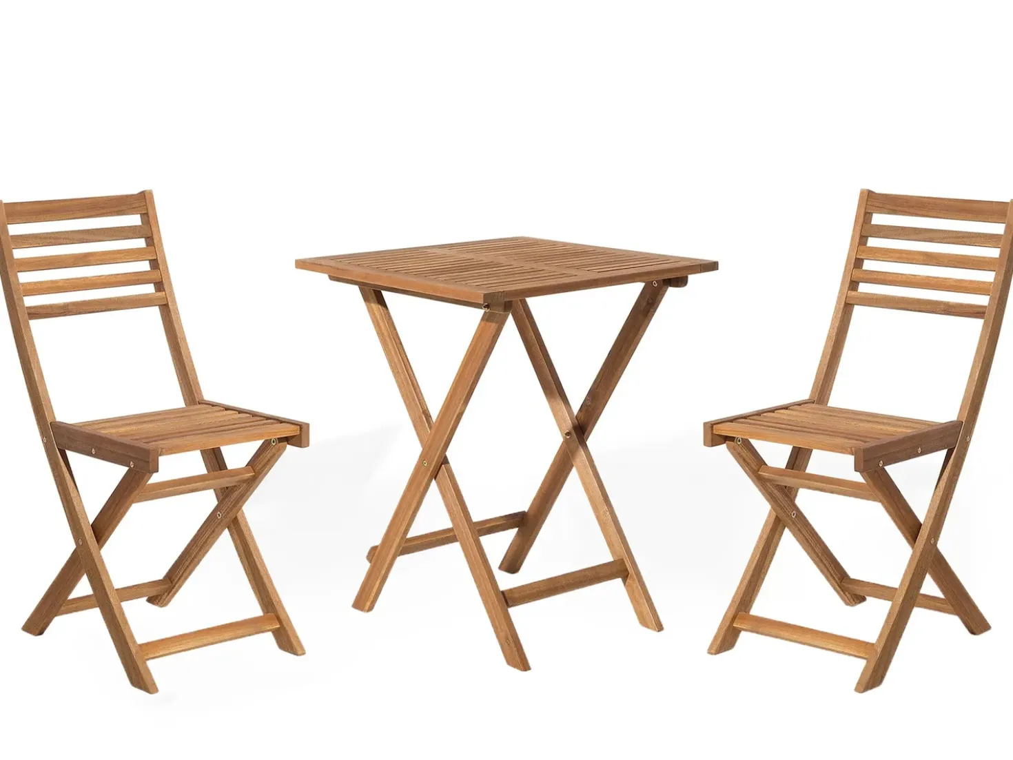Set bistrot Pieghevole FIJI Legno d'acacia Marrone chiaro
