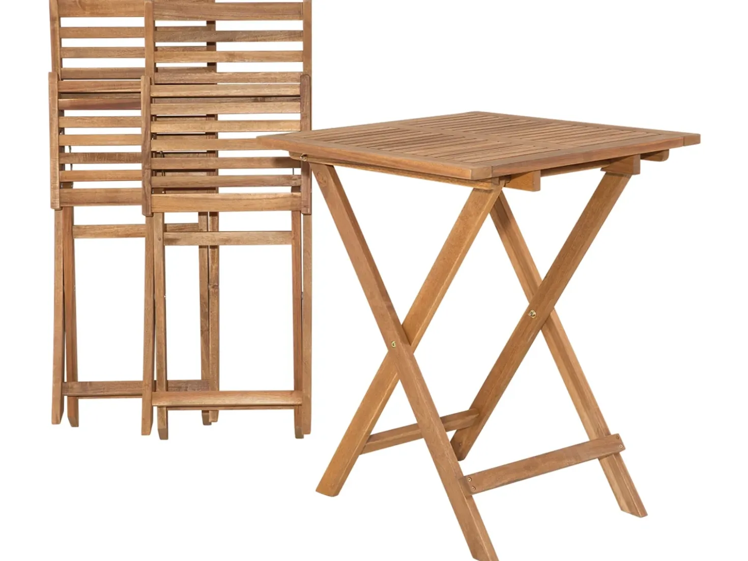 Set bistrot Pieghevole FIJI Legno d'acacia Marrone chiaro